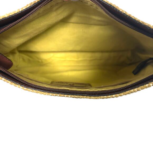 Etienne Aigner Vintage Woven Straw Leather Bag Shoulder Handbag Purse 80s 90s - Picture 9 of 14